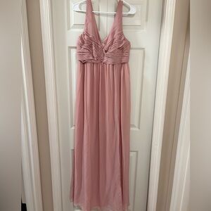 Birdy Grey Dusty Rose Chiffon V-Neck Maxi Dress